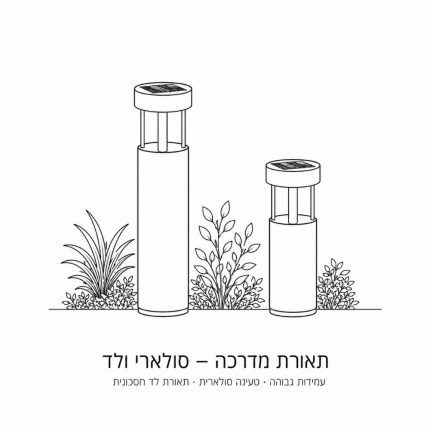 תאורת חוץ סולארית ולד Solar & LED Outdoor Lighting