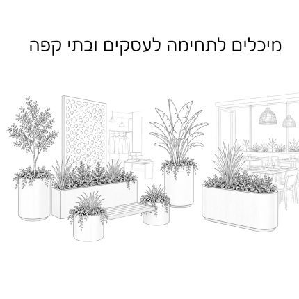 תחימה ואדניות לעסקים, מסעדות ובתי קפה Commercial Planters & Space Dividers