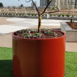 URBANR RETRO GARDEN מיכלי מתכת שהופכים לאדניות מטריפות מיכל צילינדר עגול ברזל מגולוון עגול גבוה (6)